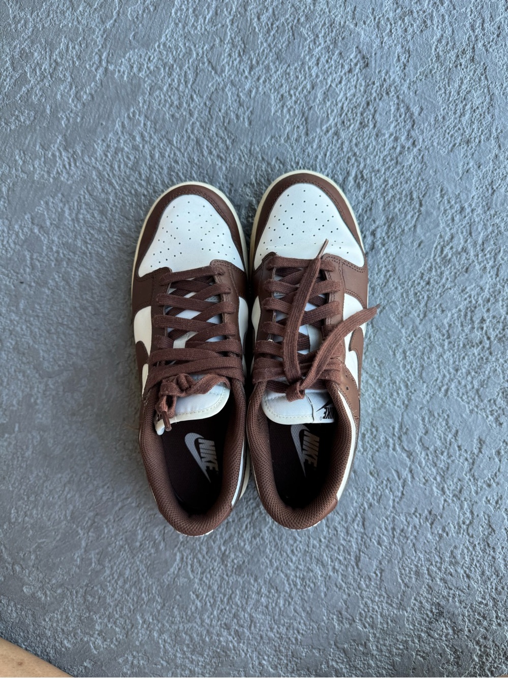 Nike Women Brown and White Low-Top Dunk Sneakers